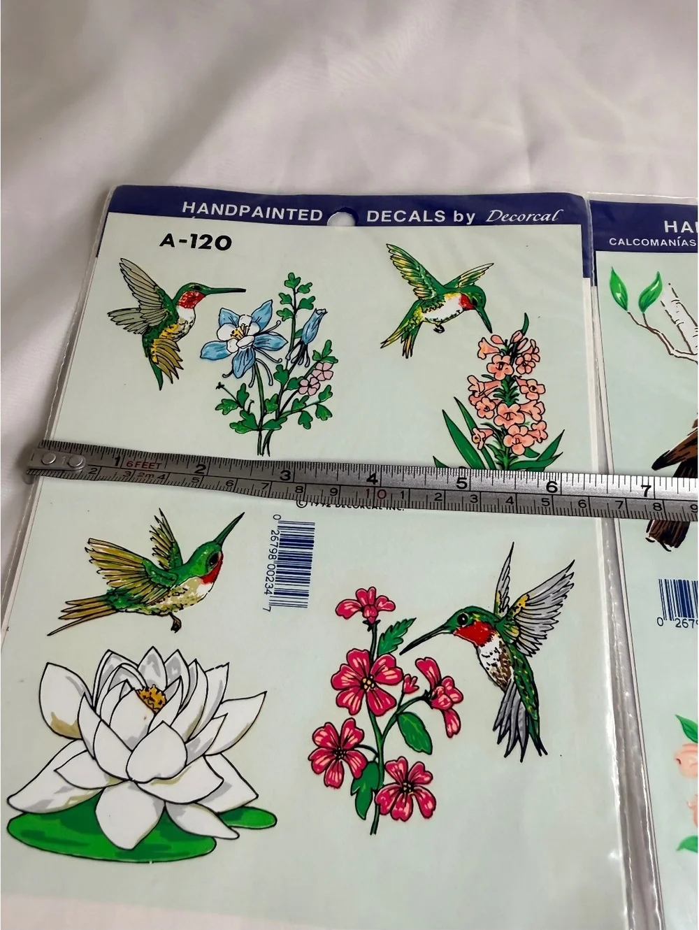 1986 1992 Vintage Decorcal SongBird Hummingbird Water Transfer Decals